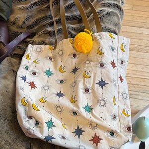 Stylish Celestial Print Tote Bag